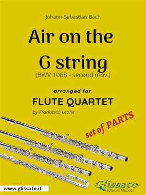 cover image of Air on the G string--Flute Quartet set of PARTS
